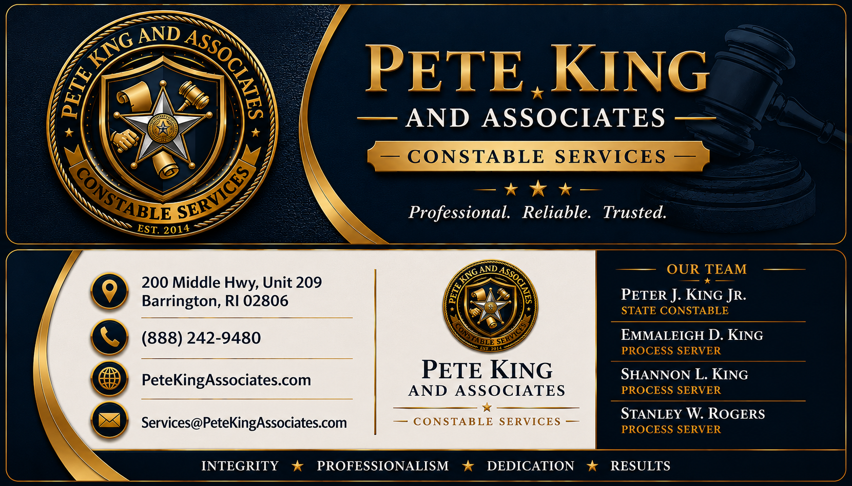 Pete King and Associates Team Banner